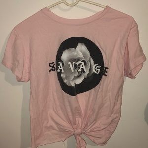 “Savage” Crop Top